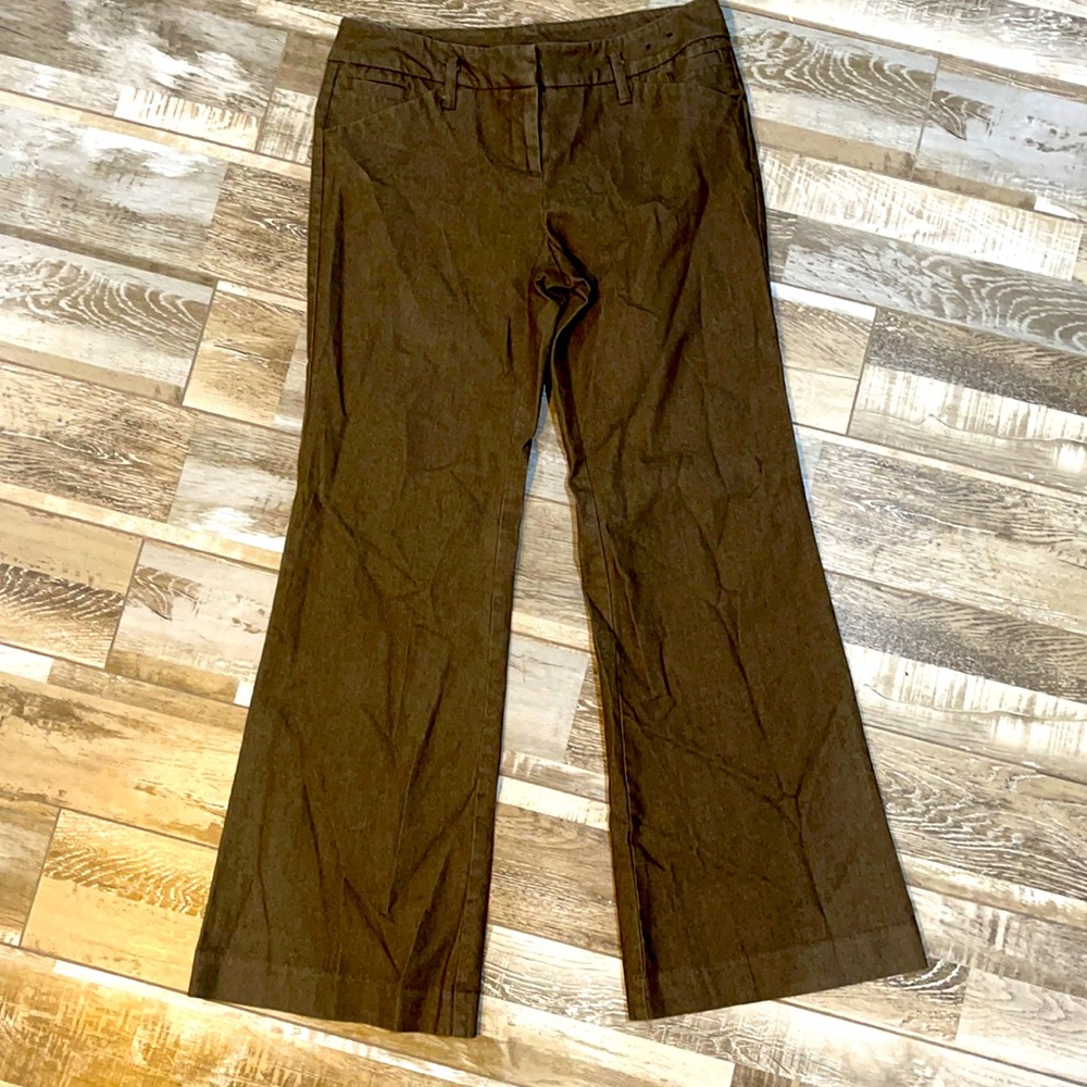 NY & Co size 4 petite brown flare pants
